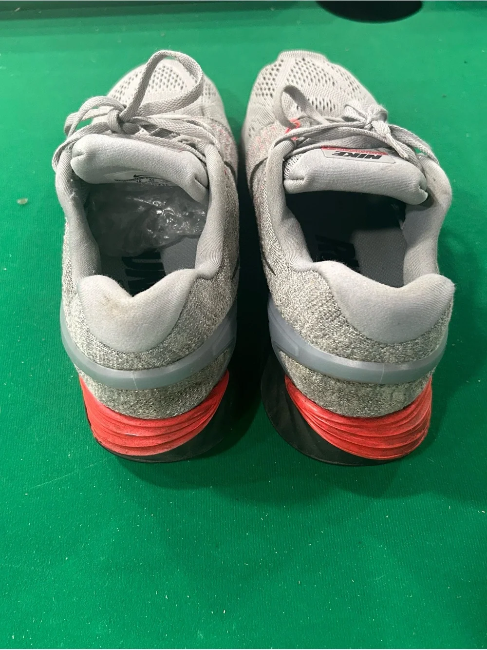 Nike Men's Lunarglide 7 Running Shoes - Light Gray with Coral Accents